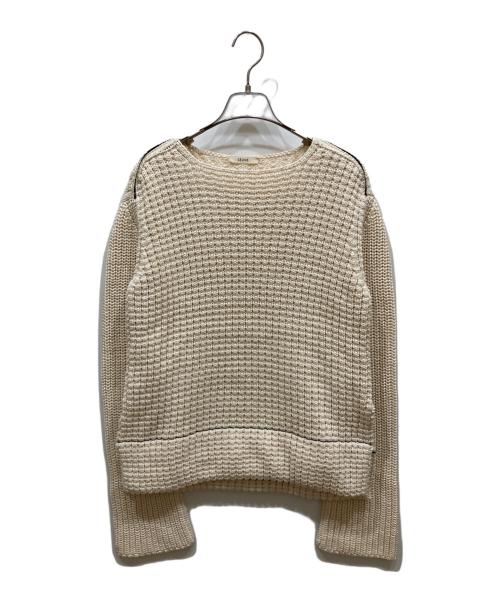 CELINE（セリーヌ）CELINE (セリーヌ) クルーネック コットン ニット ベージュ サイズ:SIZE Sの古着・服飾アイテム