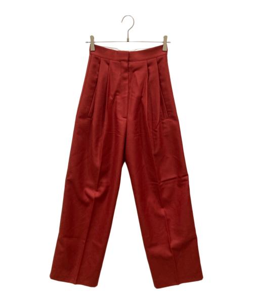CELINE（セリーヌ）CELINE (セリーヌ) タックパンツ レッド サイズ:SIZE 34の古着・服飾アイテム