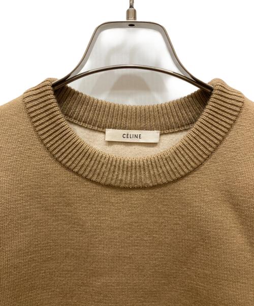 CELINE（セリーヌ）CELINE (セリーヌ) クルーネックニット ブラウン×ベージュ サイズ:SIZE Sの古着・服飾アイテム