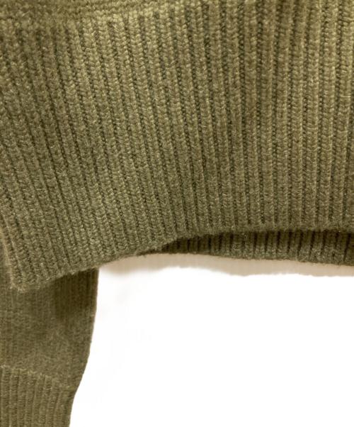 CELINE（セリーヌ）CELINE (セリーヌ) カシミヤVネックニット オリーブ サイズ:SIZE Sの古着・服飾アイテム