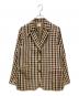 6(ROKU) BEAUTY&YOUTH（ロク ビューティーアンドユース）の古着「CHECK TAILORED JACKET」｜ベージュ×ブラウン
