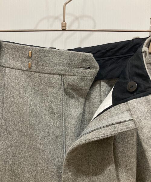 CELINE（セリーヌ）CELINE (セリーヌ) ウールワイドスラックス グレー サイズ:SIZE 36の古着・服飾アイテム