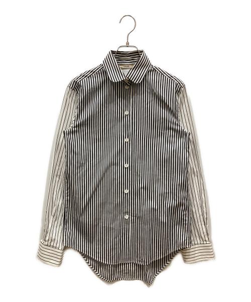 CELINE（セリーヌ）CELINE (セリーヌ) ストライプ長袖シャツ ホワイト×ブラック サイズ:SIZE 36の古着・服飾アイテム
