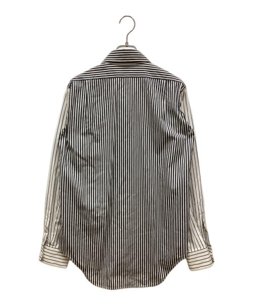 CELINE（セリーヌ）CELINE (セリーヌ) ストライプ長袖シャツ ホワイト×ブラック サイズ:SIZE 36の古着・服飾アイテム
