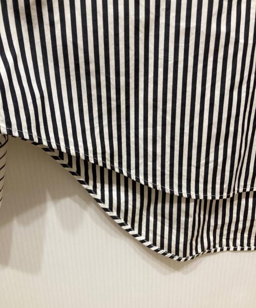 CELINE（セリーヌ）CELINE (セリーヌ) ストライプ長袖シャツ ホワイト×ブラック サイズ:SIZE 36の古着・服飾アイテム
