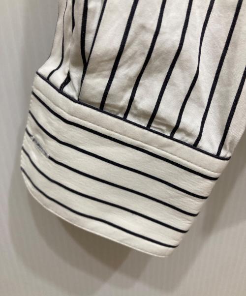 CELINE（セリーヌ）CELINE (セリーヌ) ストライプ長袖シャツ ホワイト×ブラック サイズ:SIZE 36の古着・服飾アイテム