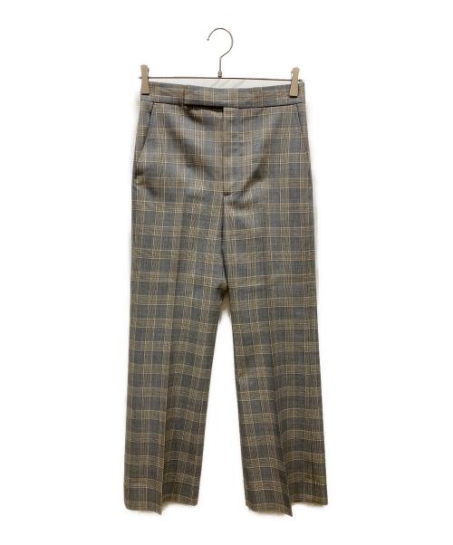 CELINE（セリーヌ）CELINE (セリーヌ) チェックスラックス グレー サイズ:SIZE 34の古着・服飾アイテム