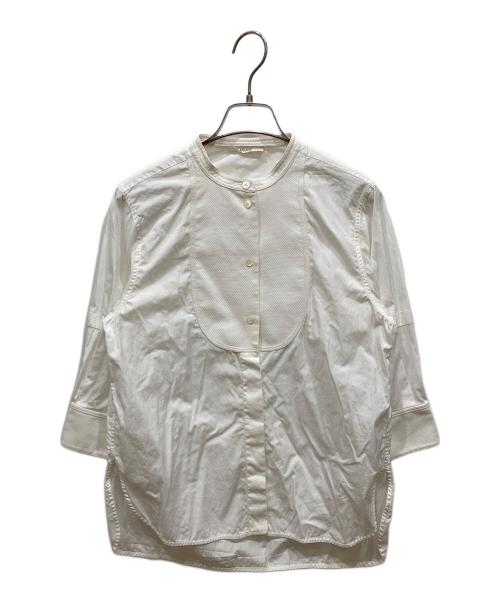 CELINE（セリーヌ）CELINE (セリーヌ) Phoebe Philo バンドカラーハーフスリーブシャツ ホワイト サイズ:SIZE 34の古着・服飾アイテム