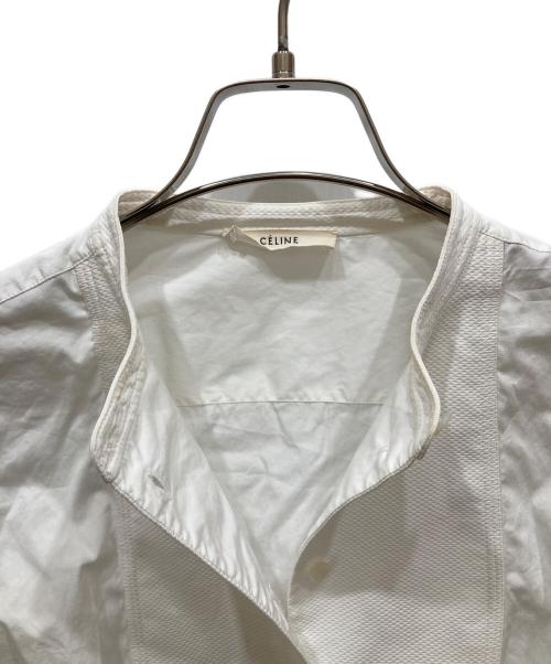 CELINE（セリーヌ）CELINE (セリーヌ) Phoebe Philo バンドカラーハーフスリーブシャツ ホワイト サイズ:SIZE 34の古着・服飾アイテム