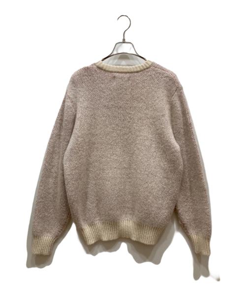 stussy（ステューシー）stussy (ステューシー) DICE MOHAIR SWEATER ホワイト×レッド サイズ:SIZE Sの古着・服飾アイテム