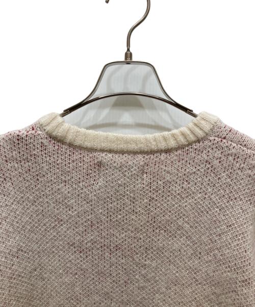 stussy（ステューシー）stussy (ステューシー) DICE MOHAIR SWEATER ホワイト×レッド サイズ:SIZE Sの古着・服飾アイテム