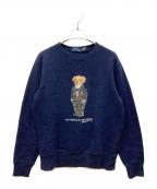 POLO RALPH LAURENポロ・ラルフローレン）の古着「プレッピーベアフリーススウェット」｜ネイビー