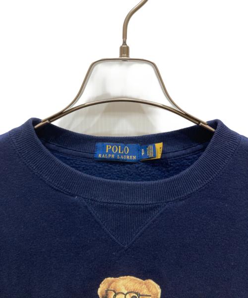 POLO RALPH LAUREN（ポロ・ラルフローレン）POLO RALPH LAUREN (ポロ・ラルフローレン) プレッピーベアフリーススウェット ネイビー サイズ:SIZE Sの古着・服飾アイテム