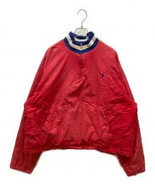 POLO RALPH LAUREN（ポロ・ラルフローレン）の古着「ハーフジッププルオーバージャケット」｜レッド