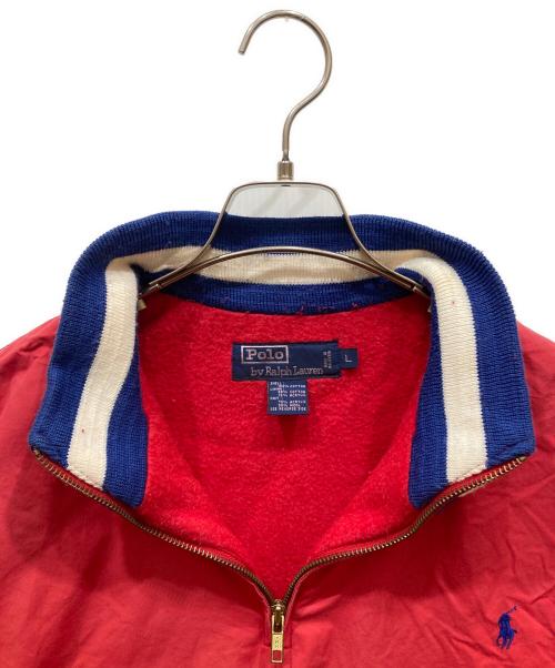 POLO RALPH LAUREN（ポロ・ラルフローレン）POLO RALPH LAUREN (ポロ・ラルフローレン) ハーフジッププルオーバージャケット レッド サイズ:SIZE Lの古着・服飾アイテム