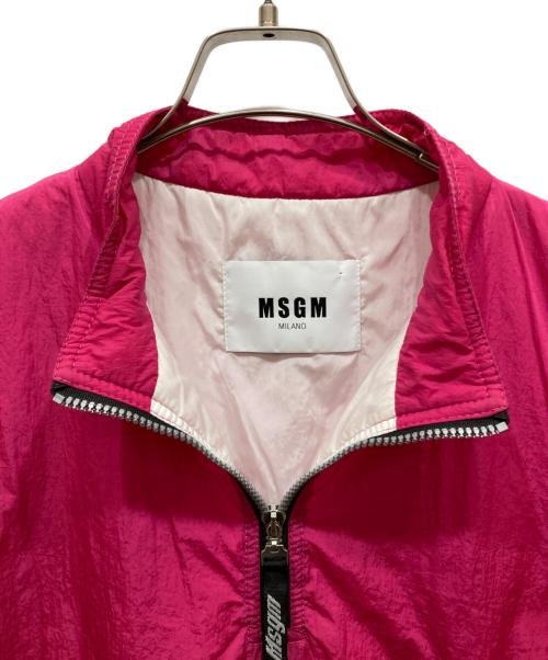 MSGM（エムエスジーエム）MSGM (エムエスジーエム) ナイロンベスト ピンク サイズ:46の古着・服飾アイテム