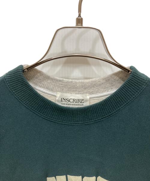 INSCRIRE（アンスクリア）INSCRIRE (アンスクリア) ハイブリッドスウェット グリーン×グレー サイズ:SIZE S 未使用品の古着・服飾アイテム