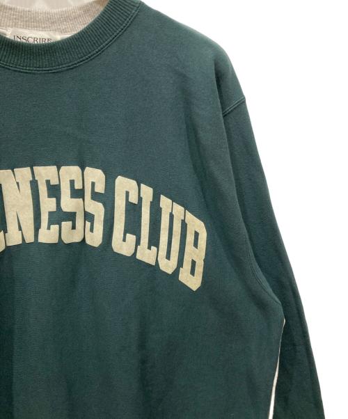 INSCRIRE（アンスクリア）INSCRIRE (アンスクリア) ハイブリッドスウェット グリーン×グレー サイズ:SIZE S 未使用品の古着・服飾アイテム