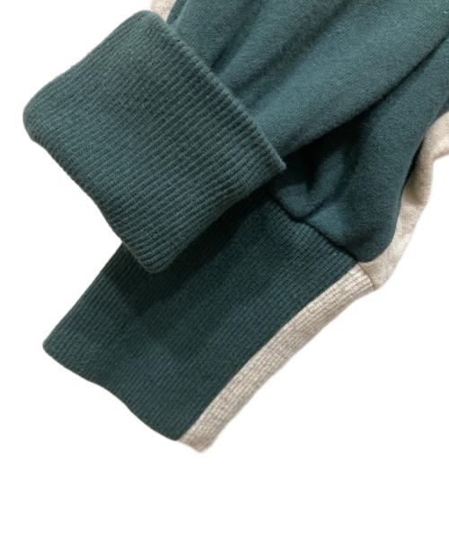 INSCRIRE（アンスクリア）INSCRIRE (アンスクリア) ハイブリッドスウェット グリーン×グレー サイズ:SIZE S 未使用品の古着・服飾アイテム