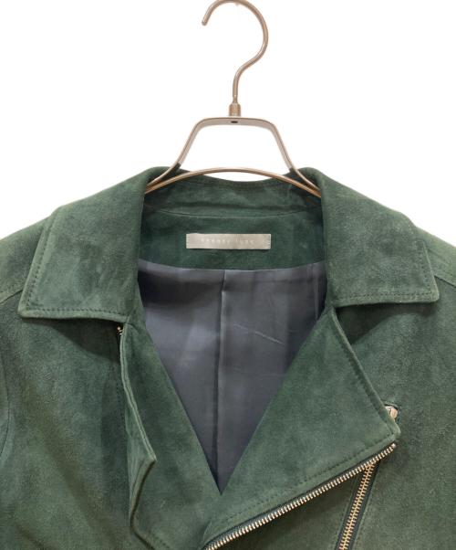 theory luxe（セオリーリュクス）theory luxe (セオリーリュクス) ラムレザージャケット グリーン サイズ:SIZE 38の古着・服飾アイテム