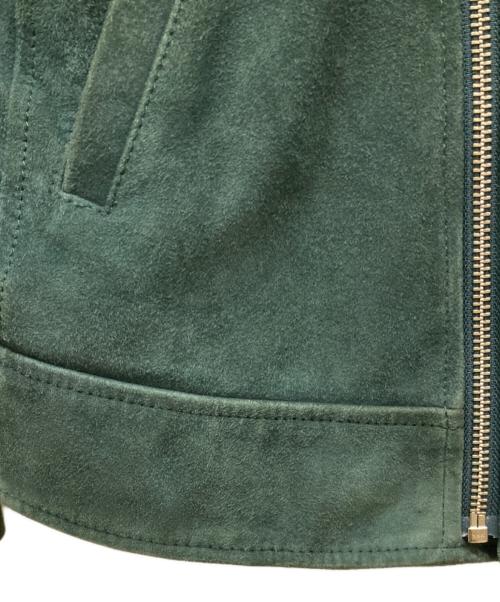 theory luxe（セオリーリュクス）theory luxe (セオリーリュクス) ラムレザージャケット グリーン サイズ:SIZE 38の古着・服飾アイテム