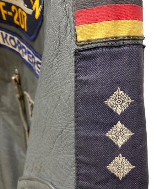 USED（USED）USED (USED) レザーフライトジャケット グレー サイズ:不明の古着・服飾アイテム