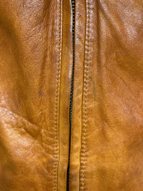 AVIREX（アヴィレックス）AVIREX (アヴィレックス) ゴートスキンシングルライダースジャケット ブラウン サイズ:SIZE Mの古着・服飾アイテム