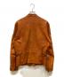 AVIREX (アヴィレックス) ゴートスキンシングルライダースジャケット ブラウン サイズ:SIZE M：20000円