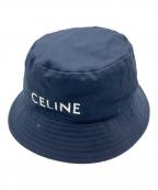 CELINEセリーヌ）の古着「ロゴプリントバケットハット」｜ネイビー
