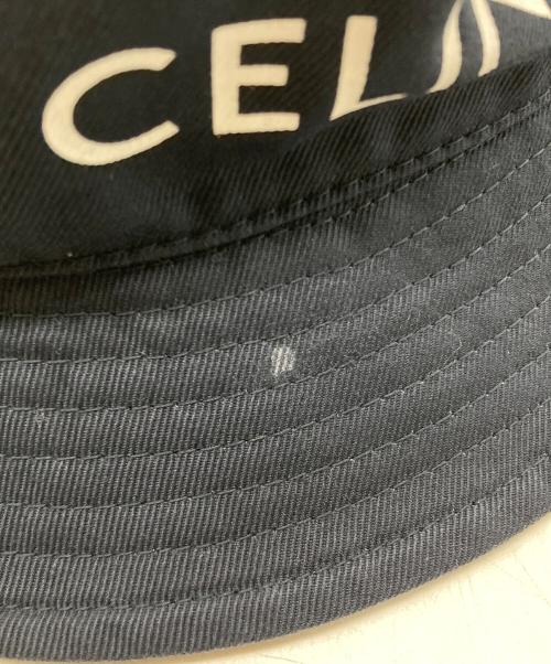 CELINE（セリーヌ）CELINE (セリーヌ) ロゴプリントバケットハット ネイビー サイズ:SIZE Mの古着・服飾アイテム