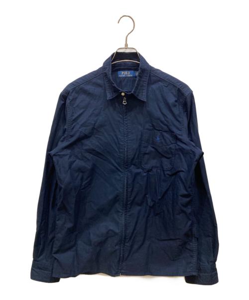 POLO RALPH LAUREN（ポロ・ラルフローレン）POLO RALPH LAUREN (ポロ・ラルフローレン) ジップシャツジャケット ネイビー サイズ:SIZE Sの古着・服飾アイテム