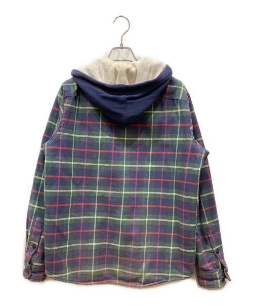 POLO RALPH LAUREN（ポロ・ラルフローレン）POLO RALPH LAUREN (ポロ・ラルフローレン) フード付きチェックネルシャツ グリーン サイズ:SIZE Mの古着・服飾アイテム