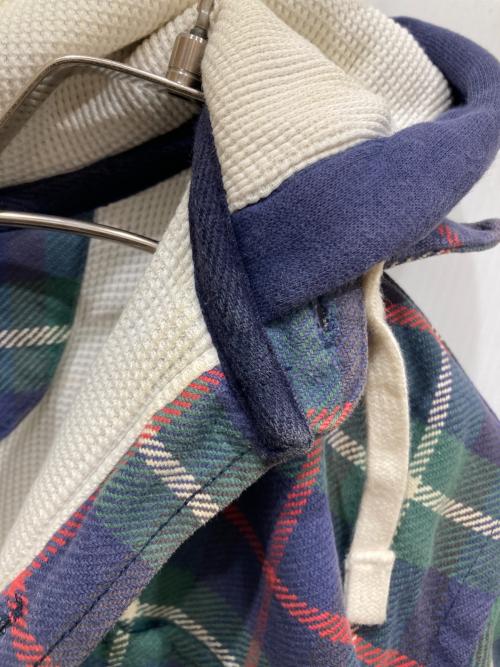 POLO RALPH LAUREN（ポロ・ラルフローレン）POLO RALPH LAUREN (ポロ・ラルフローレン) フード付きチェックネルシャツ グリーン サイズ:SIZE Mの古着・服飾アイテム