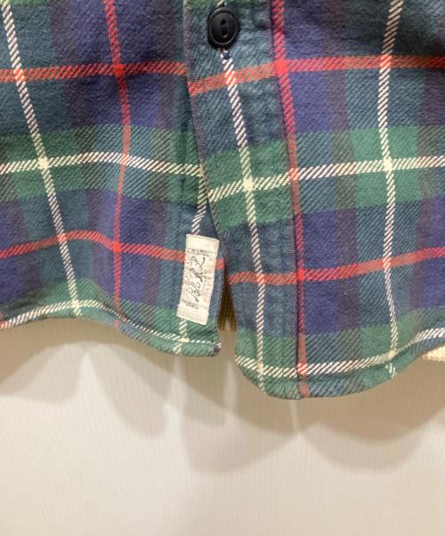 POLO RALPH LAUREN（ポロ・ラルフローレン）POLO RALPH LAUREN (ポロ・ラルフローレン) フード付きチェックネルシャツ グリーン サイズ:SIZE Mの古着・服飾アイテム