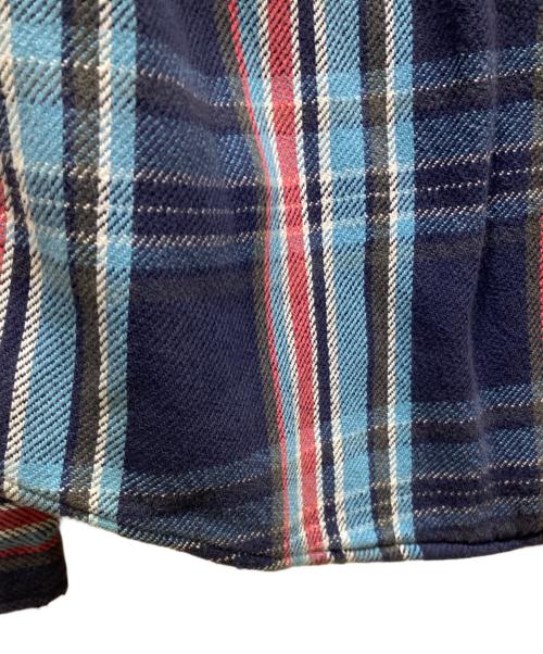POLO RALPH LAUREN（ポロ・ラルフローレン）POLO RALPH LAUREN (ポロ・ラルフローレン) フード付きチェックシャツ ネイビー サイズ:SIZE Mの古着・服飾アイテム