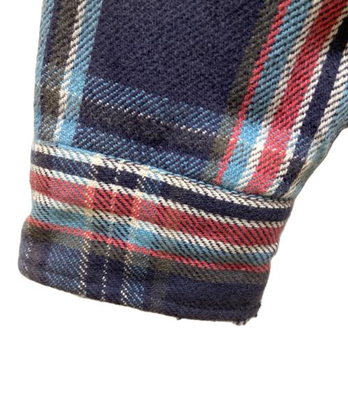 POLO RALPH LAUREN（ポロ・ラルフローレン）POLO RALPH LAUREN (ポロ・ラルフローレン) フード付きチェックシャツ ネイビー サイズ:SIZE Mの古着・服飾アイテム