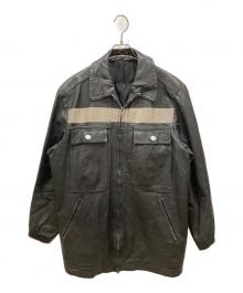 USED（USED）の古着「FEUERWEHRレザージャケット」｜ブラック