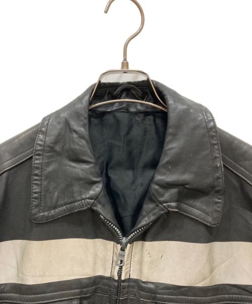 USED（USED）USED (USED) FEUERWEHRレザージャケット ブラック サイズ:不明の古着・服飾アイテム