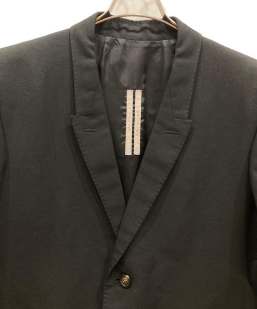 RICK OWENS（リックオウエンス）RICK OWENS (リックオウエンス) FLAP POCKET SINGLE-BUTTON BLAZER ブラック サイズ:SIZE 42の古着・服飾アイテム