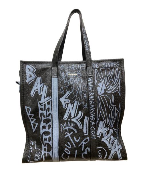 BALENCIAGA（バレンシアガ）BALENCIAGA (バレンシアガ) Bazar Shopper M ブラック×ブルーの古着・服飾アイテム