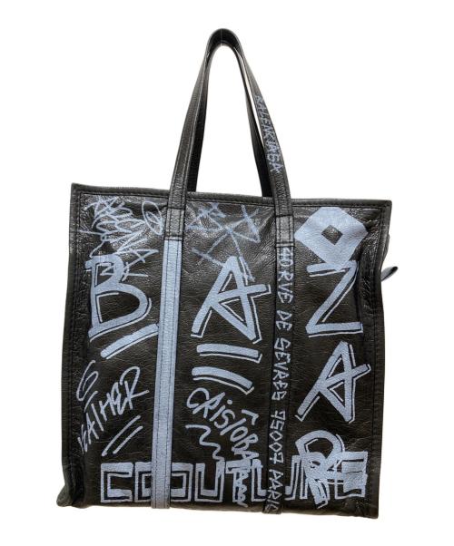 BALENCIAGA（バレンシアガ）BALENCIAGA (バレンシアガ) Bazar Shopper M ブラック×ブルーの古着・服飾アイテム