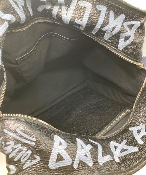BALENCIAGA（バレンシアガ）BALENCIAGA (バレンシアガ) Bazar Shopper M ブラック×ブルーの古着・服飾アイテム