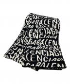 BALENCIAGAバレンシアガ）の古着「総柄マフラー」｜ホワイト×ブラック