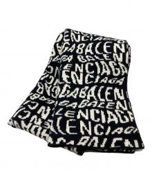 BALENCIAGA（バレンシアガ）の古着「総柄マフラー」｜ホワイト×ブラック