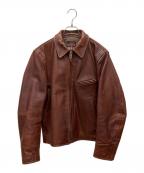 RBCアールビーシー）の古着「シングルレザージャケット」｜ブラウン