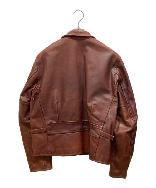 RBC（アールビーシー）RBC (アールビーシー) シングルレザージャケット ブラウン サイズ:38の古着・服飾アイテム
