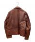 RBC (アールビーシー) シングルレザージャケット ブラウン サイズ:38：15000円
