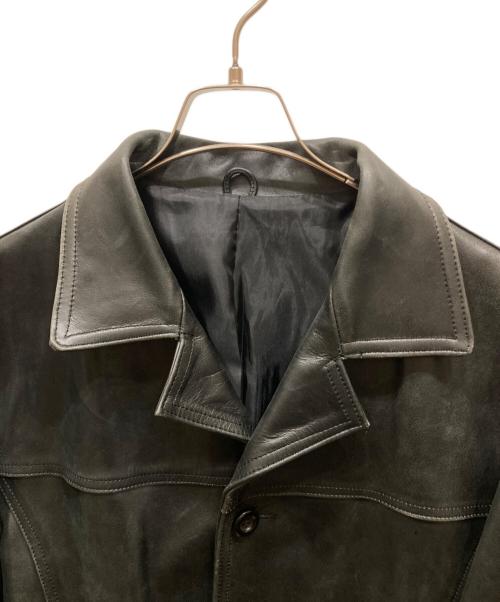 FREEDOM（フリーダム）freedom (フリーダム) レザーカーコート ブラウン サイズ:Ⅼの古着・服飾アイテム