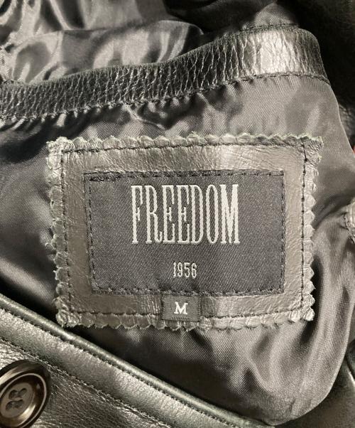 FREEDOM（フリーダム）freedom (フリーダム) レザーカーコート ブラウン サイズ:Ⅼの古着・服飾アイテム