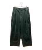 EDIFICEエディフィス）の古着「E.PONTOGLIO VELVET バギー パンツ」｜ブルー